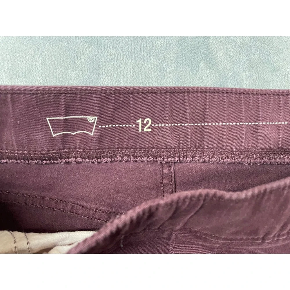 Levis‎ Pull On Jeggings Burgundy Wine Red Skinny Pants Women's Size 12M W31 L32